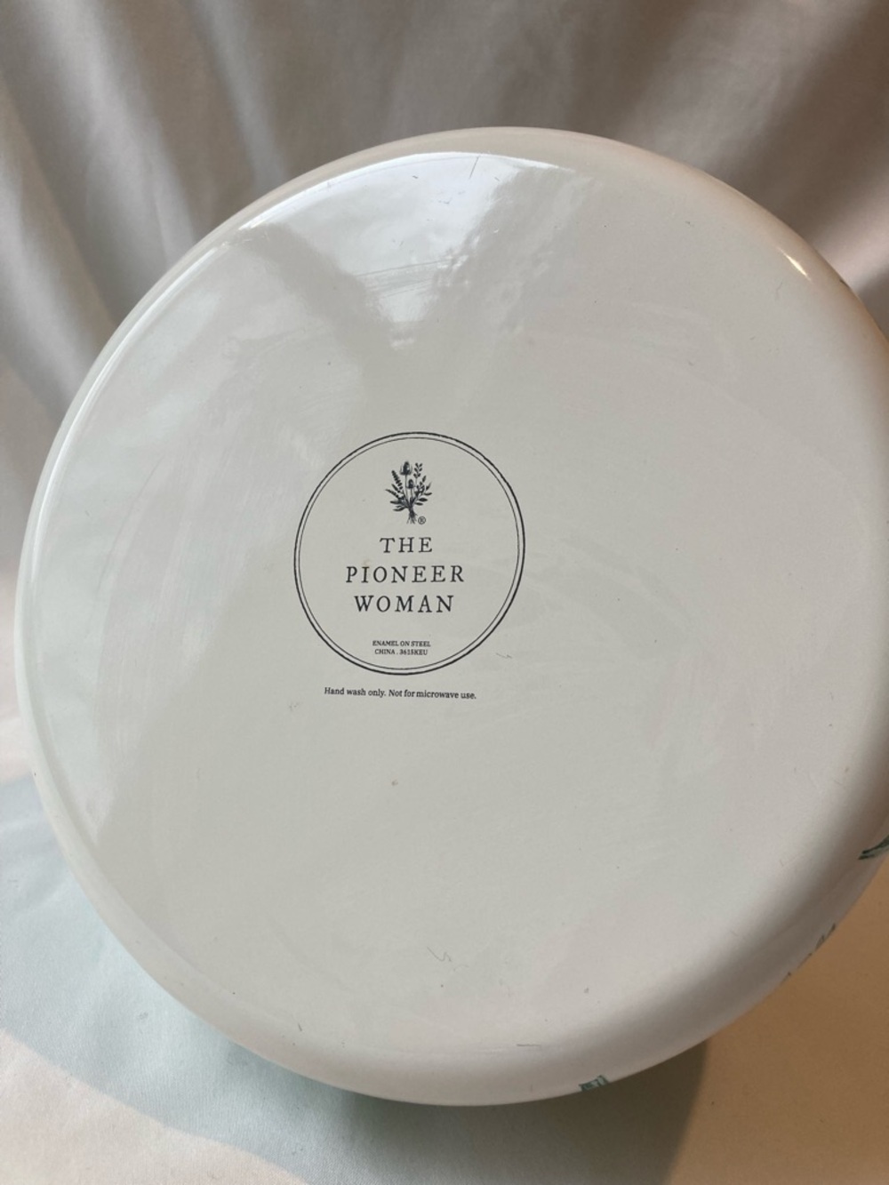 Pioneer Woman Agatha Enamel on Steel 2Qt Whistling Tea Kettle Floral Green White - Picture 8 of 9
